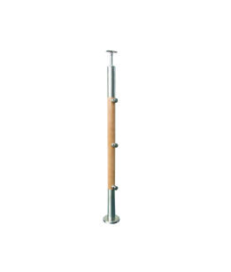  Słupek fi 42,4 mm drewniano metalowy przelotki do rurki fi 16- 3 szt 